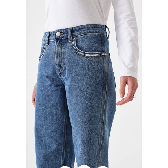 Seventy + Mochi Anthropologie Cara Straight Leg Jean in Rodeo Size 27 NWT - Picture 2 of 10